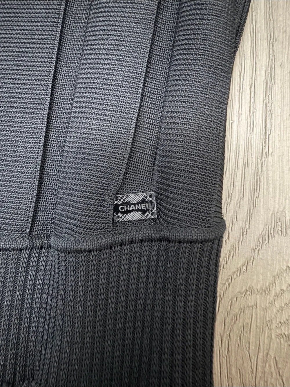 Chanel Black Knit Midi Dress